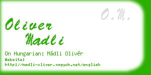 oliver madli business card